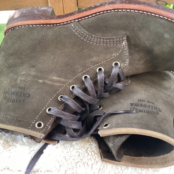 Men Chippewa boots like new in 11 US, moss green. - Picture 11 of 16